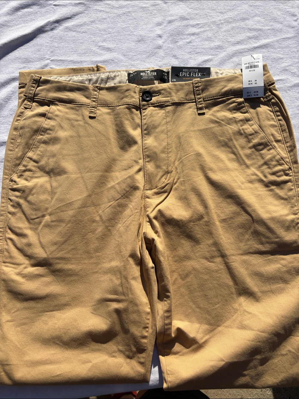 Hollister Men’s Epic Flex Chinos — Khaki Tan
